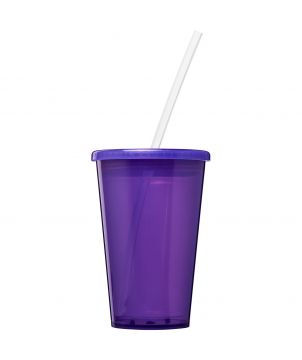 Gobelet isotherme personnalisé avec paille 350 ml Stadium Gobelets et mugs publicitaire