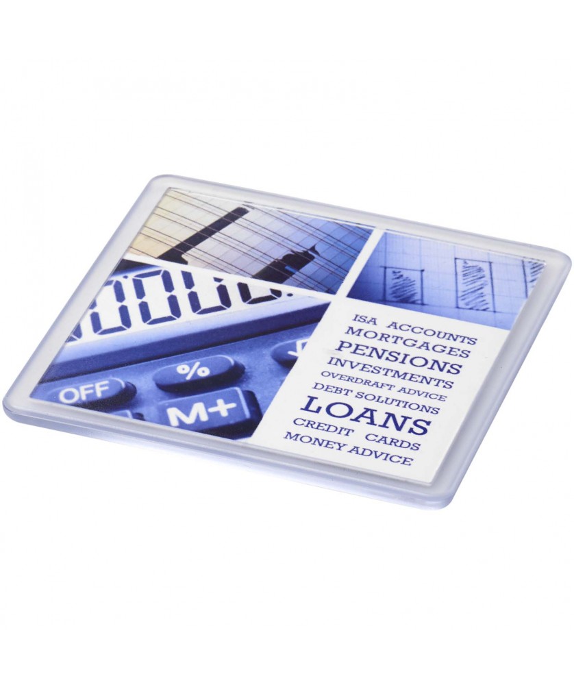 Ustensiles de cuisine - Sous-verre carré Ellison plastique avec insertion de papier | PRINTECOM