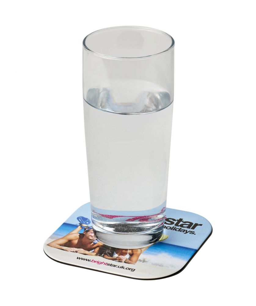 Sous-verre carré personnalisé Brite-Mat Ustensiles de cuisine publicitaire
