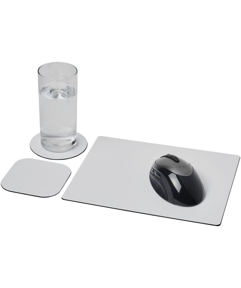 Coffret tapis de souris et sous-verres assortis personnalisé Brite-Mat