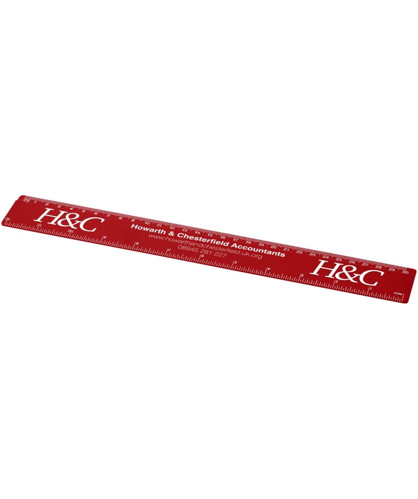 Règle 30 cm en plastique personnalisée Renzo Règles, Cutters et Calculatrices publicitaire