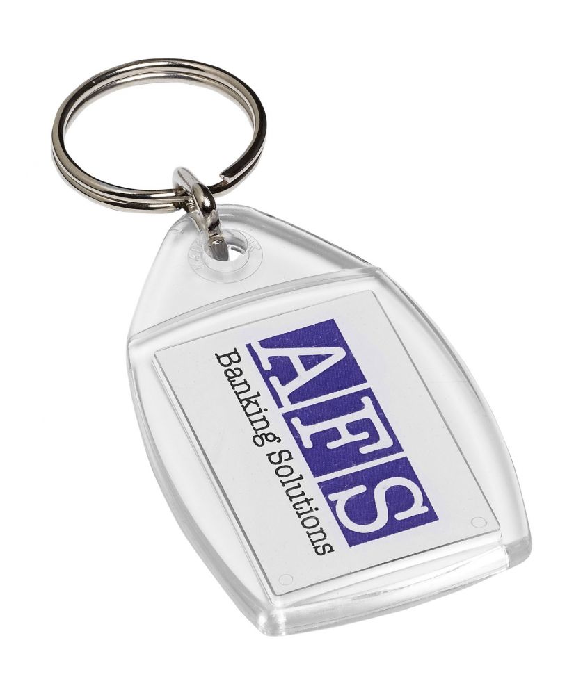 Porte-clés transparent à insert photo personnalisé P5 Access Porte-clés publicitaire