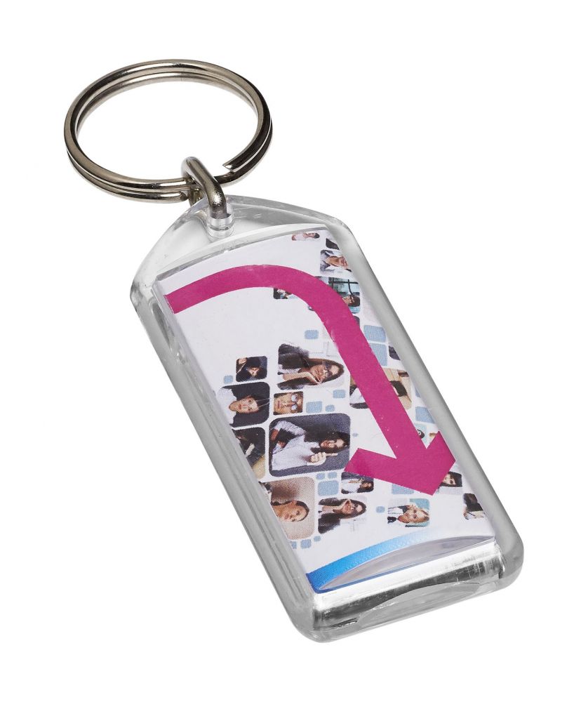 Porte-clés transparent réouvrable à insert personnalisé F1 Stein Porte-clés publicitaire