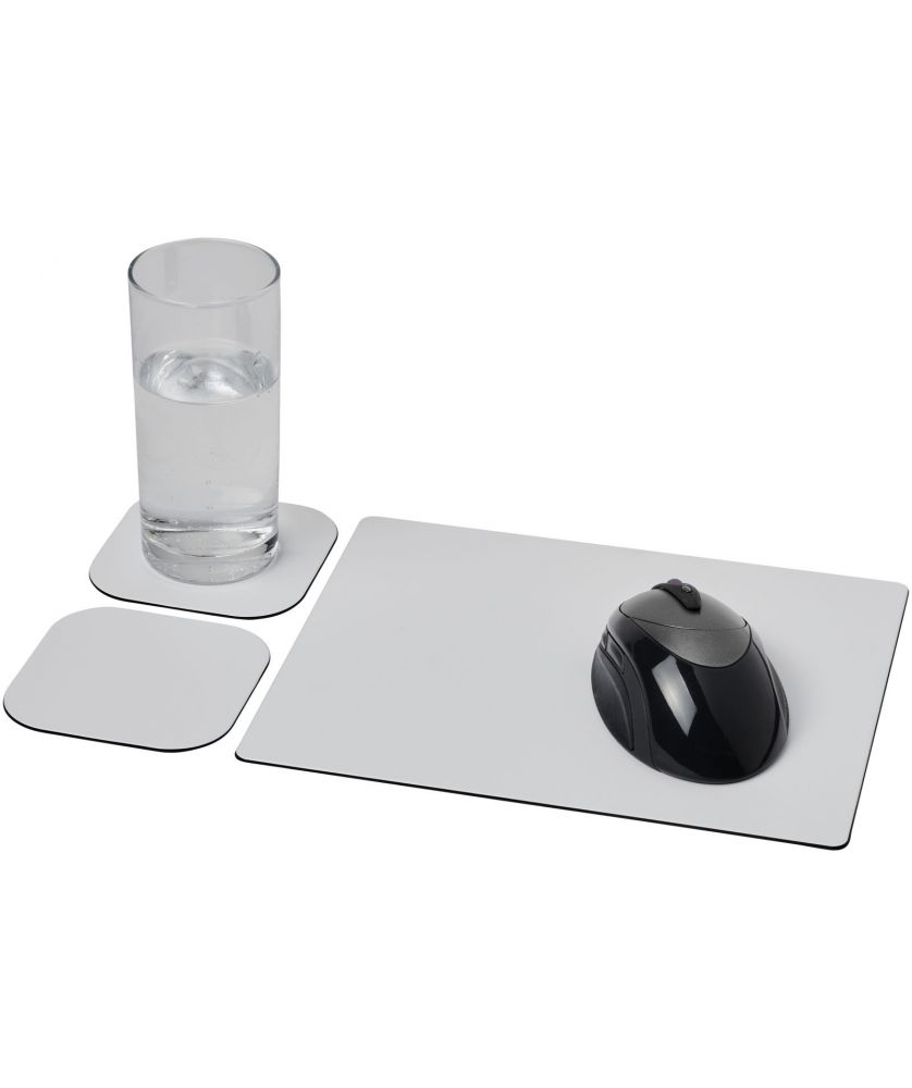 Ensemble tapis de souris et dessous de verre personnalisé Brite-Mat Accessoires informatiques publicitaire