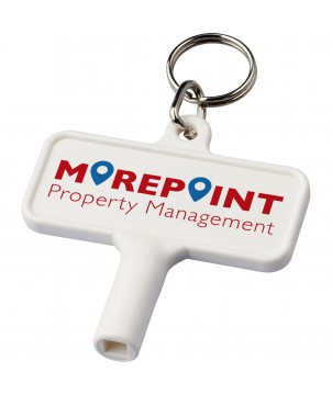 Porte-clés - Clé à radiateur en plastique avec porte-clés Largo | PRINTECOM