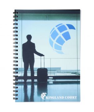 Cahier à spirale A5 couverture PP Desk-Mate® personnalisé Carnets publicitaire