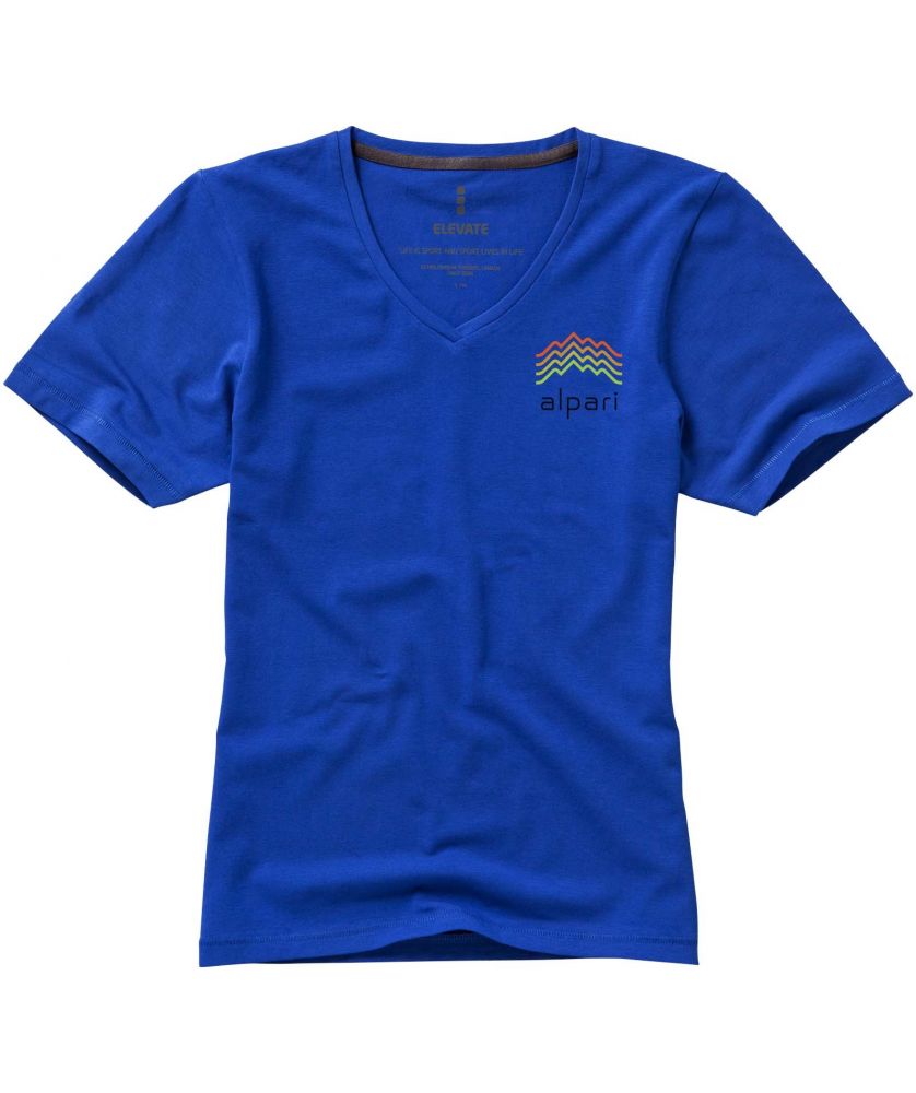T-shirt femme personnalisé col V coton bio 200 g Kawartha