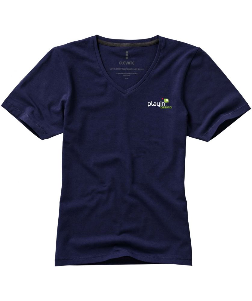 T-shirt femme personnalisé col V coton bio 200 g Kawartha