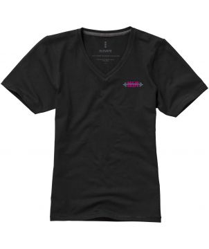 T-shirt femme personnalisé col V coton bio 200 g Kawartha T-Shirts publicitaire