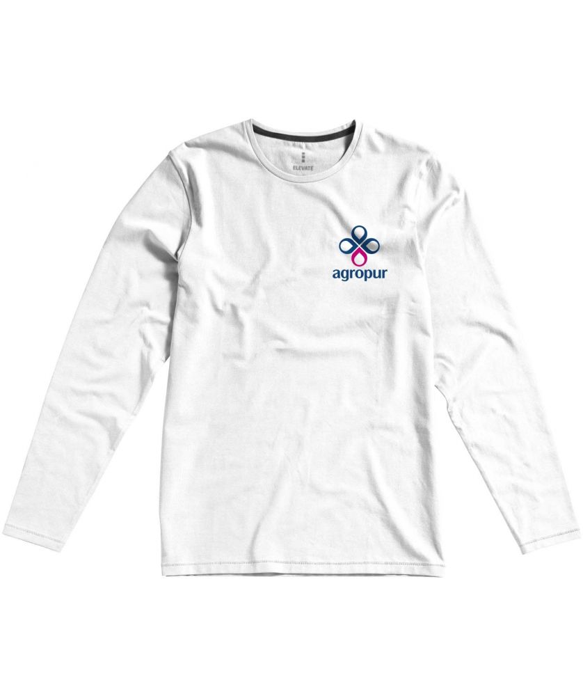T-shirt homme personnalisé manches longues coton bio Ponoka