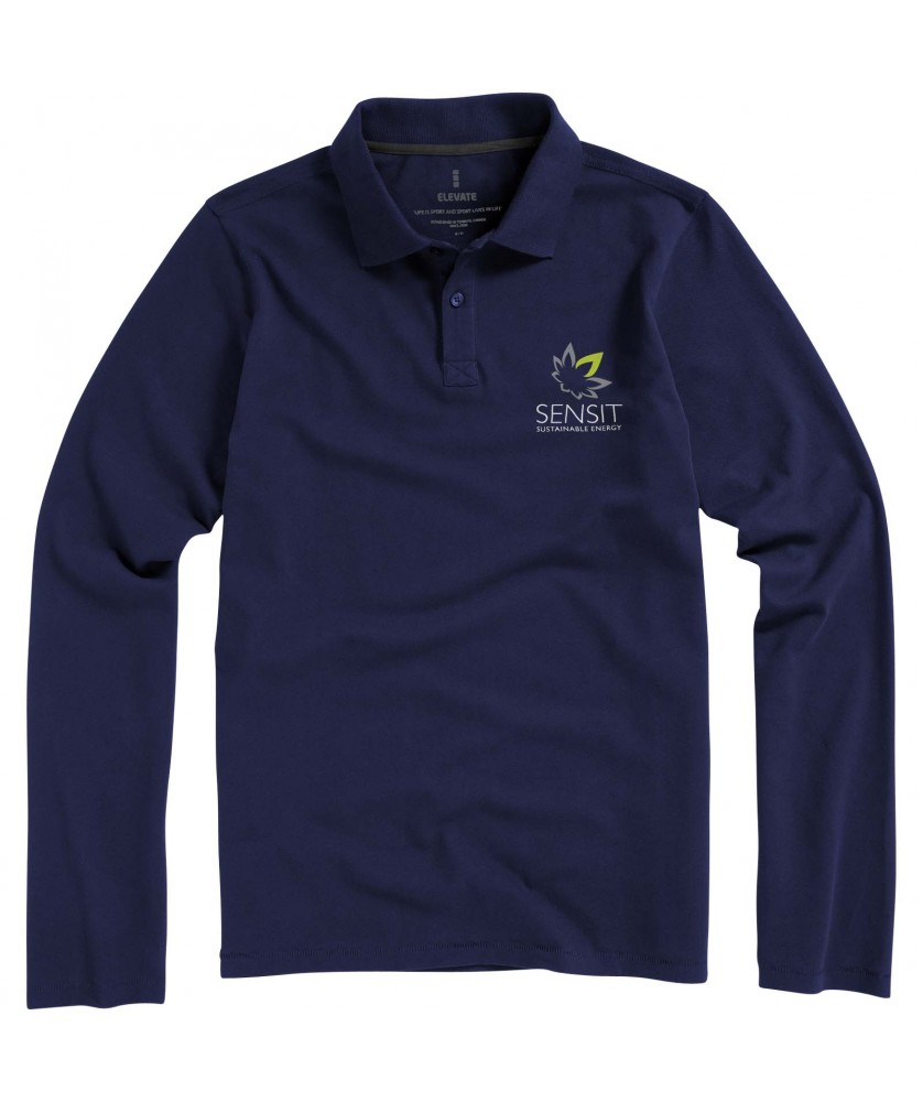 Textiles mode - Polo manches longues homme Oakville | PRINTECOM
