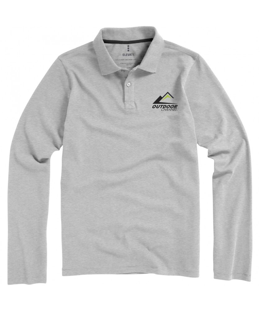 Textiles mode - Polo manches longues homme Oakville | PRINTECOM