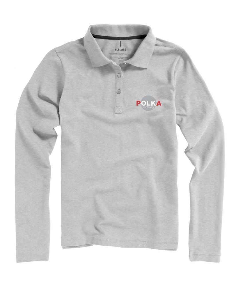 Polo femme personnalisé manches longues 200 g Oakville Textiles mode publicitaire