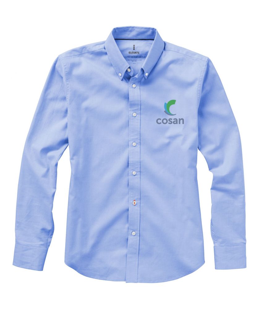Chemise oxford homme personnalisée manches longues Manitoba Textiles mode publicitaire