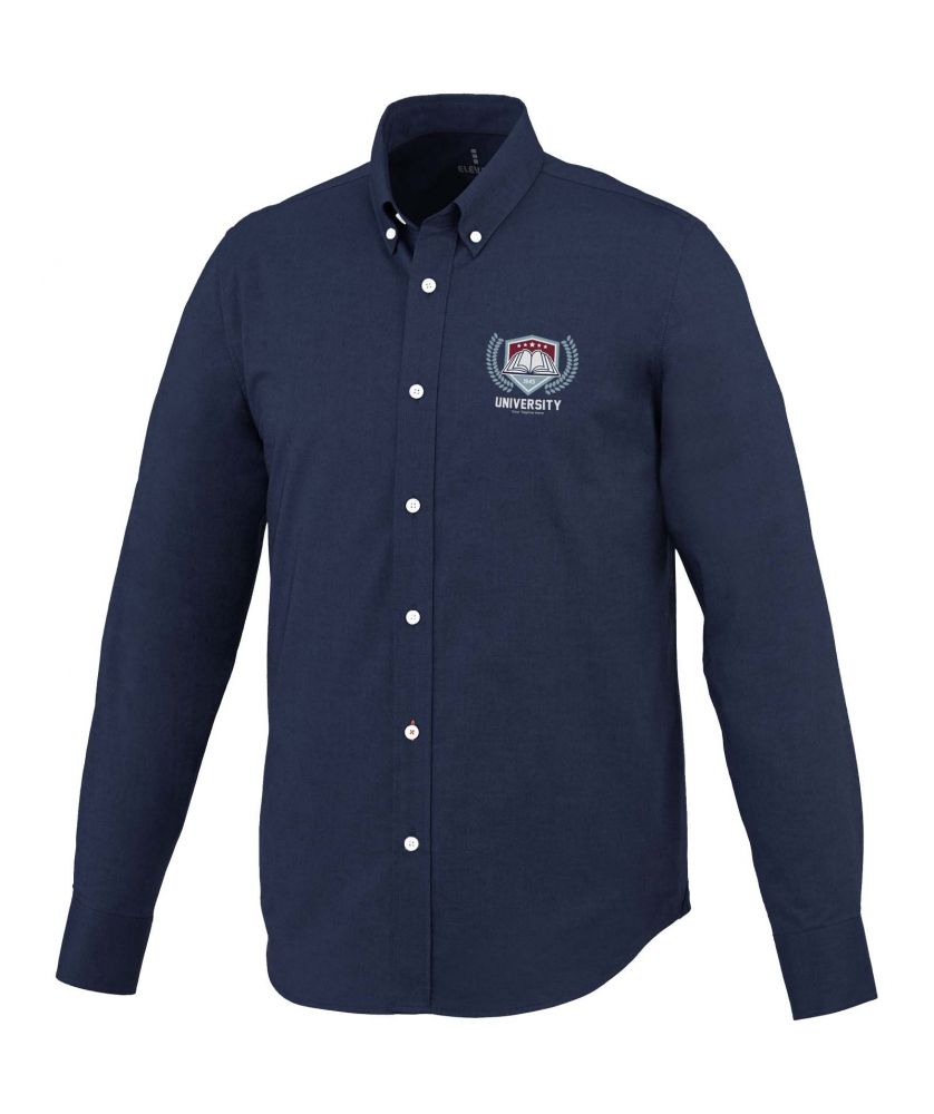 Chemise oxford homme personnalisée manches longues Manitoba Textiles mode publicitaire