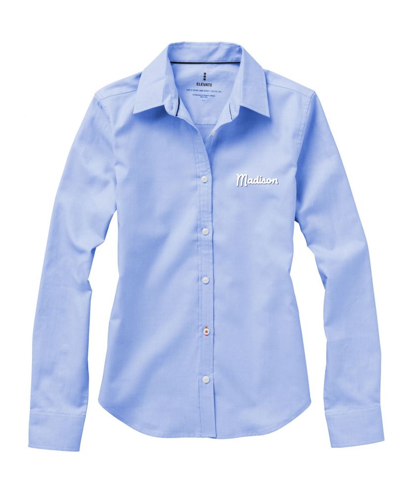 Chemise oxford femme personnalisée manches longues Vaillant Textiles mode publicitaire