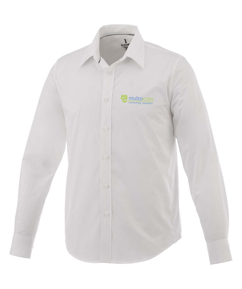 Chemise homme personnalisée stretch manches longues Hamell Textiles mode publicitaire