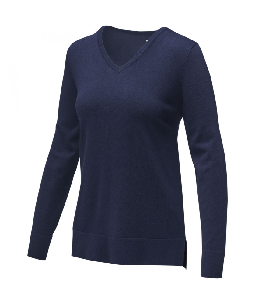 Textiles mode - Pull col en V Stanton pour femme | PRINTECOM