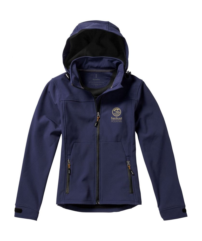 Veste softshell femme personnalisée imperméable Langley Textiles mode publicitaire