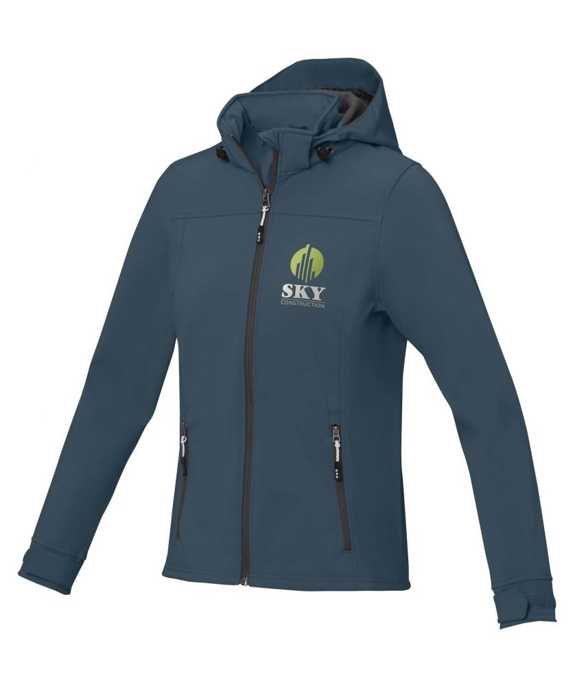 Veste softshell femme personnalisée imperméable Langley Textiles mode publicitaire