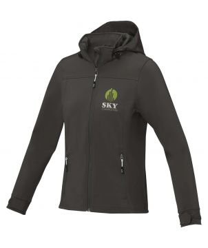 Veste softshell femme personnalisée imperméable Langley Textiles mode publicitaire