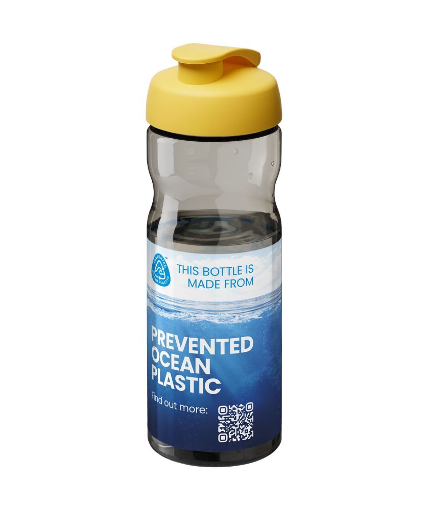 Bouteille de sport personnalisée recyclée océan 650 ml H2O Active Eco Base bascule Gourdes de sport publicitaire
