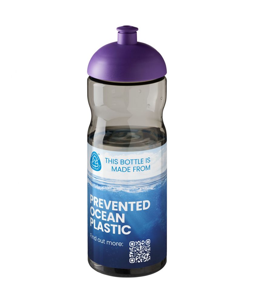 Bouteille de sport personnalisée recyclée océan 650 ml H2O Active Eco Base dôme Gourdes de sport publicitaire