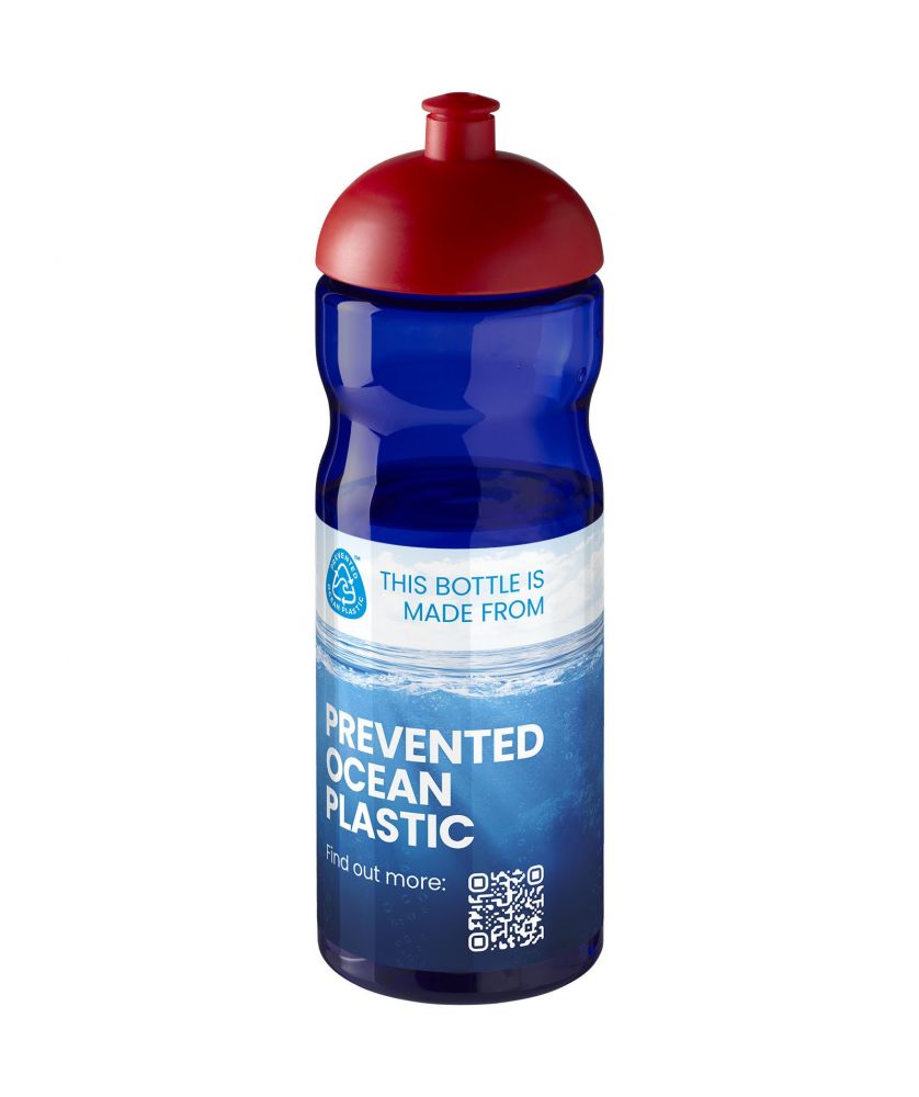 Bouteille de sport personnalisée recyclée océan 650 ml H2O Active Eco Base dôme