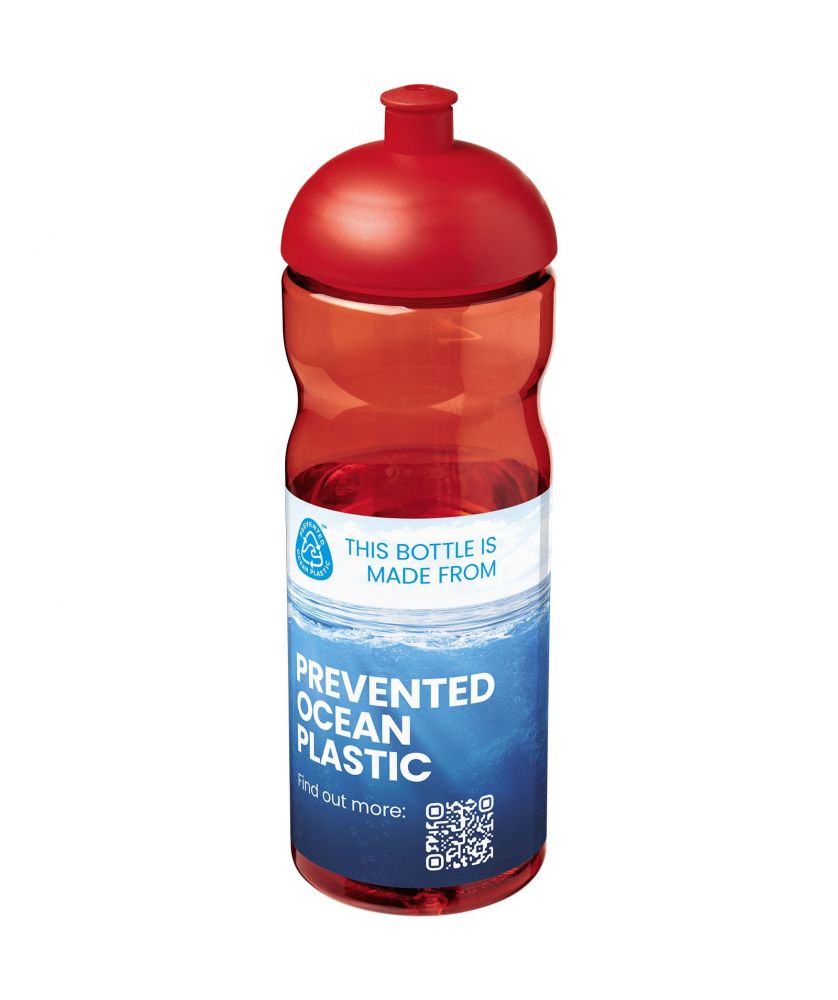 Bouteille de sport personnalisée recyclée océan 650 ml H2O Active Eco Base dôme Gourdes de sport publicitaire