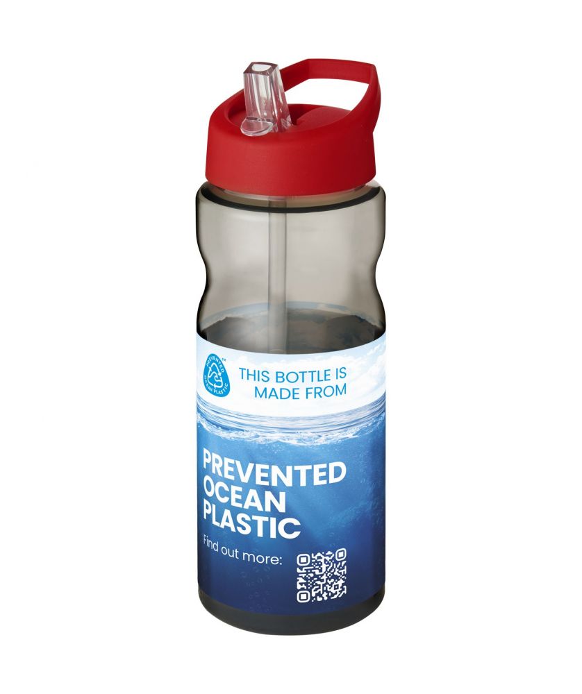 Bouteille de sport personnalisée recyclée océan 650 ml H2O Active Eco Base bec verseur Gourdes de sport publicitaire