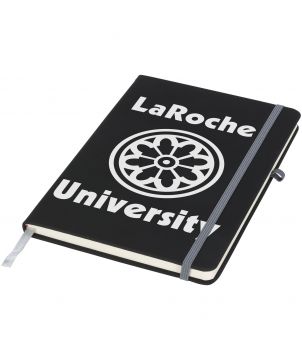 Carnet de notes format M en PU personnalisé Noir Carnets publicitaire