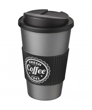 Mugs isothermes - Gobelet isolant Americano® 350ml avec bandeau antidérapant et couvercle anti-fuite | PRINTECOM