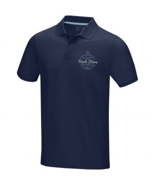 Polo homme personnalisé coton bio 180 g Graphite Textiles mode publicitaire
