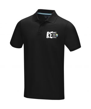 Polo homme personnalisé coton bio 180 g Graphite Textiles mode publicitaire