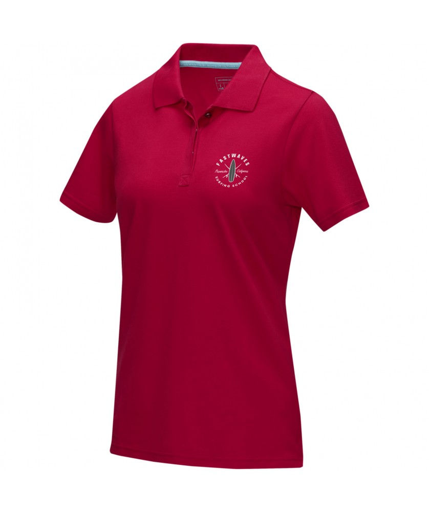 Textiles mode - Polo Graphite bio manches courtes femme | PRINTECOM