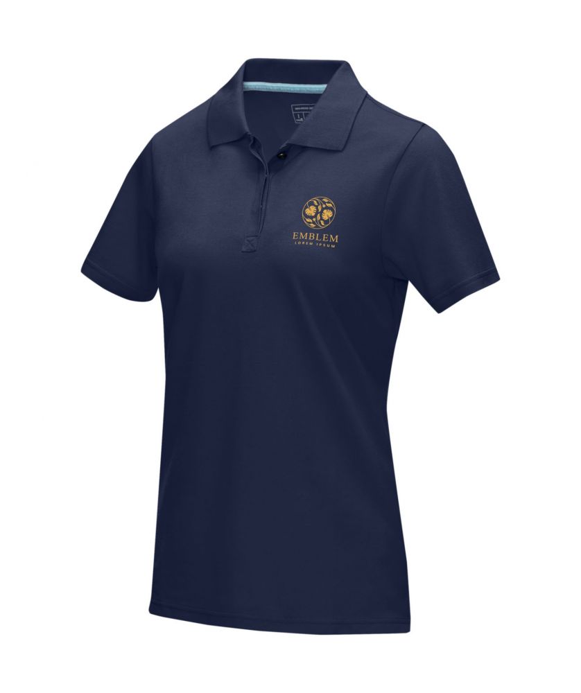 Polo femme personnalisé coton bio 180 g Graphite Textiles mode publicitaire