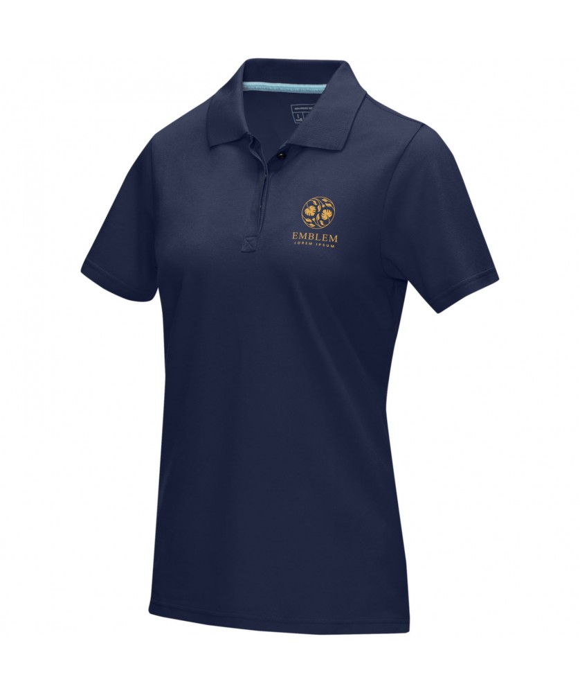 Textiles mode - Polo Graphite bio manches courtes femme | PRINTECOM