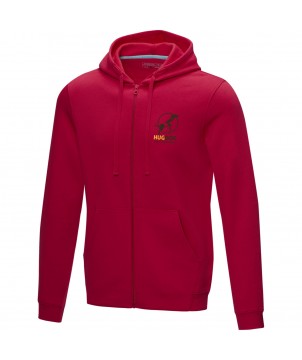 Textiles mode - Sweat full zip à capuche Ruby bio homme | PRINTECOM