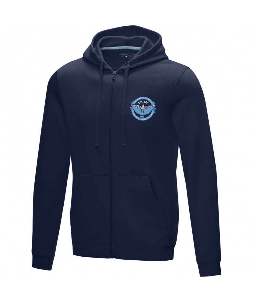 Textiles mode - Sweat full zip à capuche Ruby bio homme | PRINTECOM