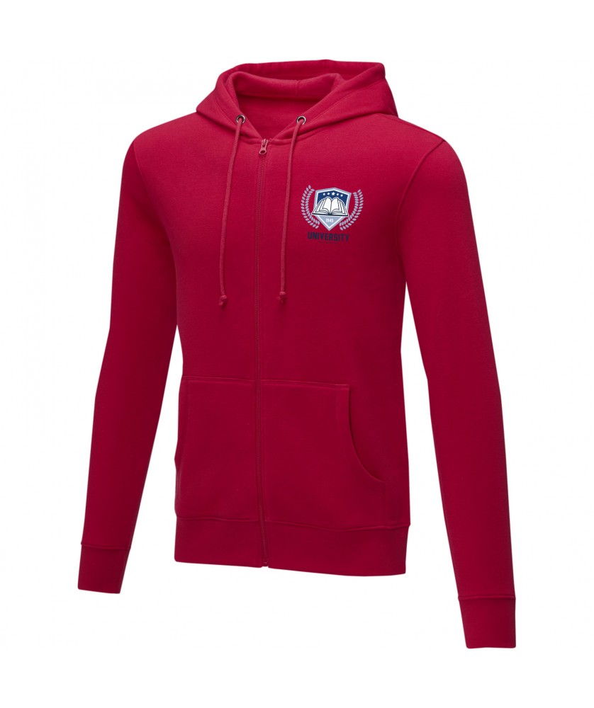 Textiles mode - Sweat à capuche zippé Theron pour homme | PRINTECOM