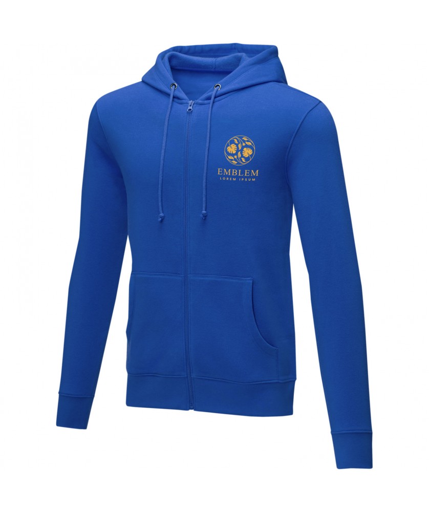 Textiles mode - Sweat à capuche zippé Theron pour homme | PRINTECOM