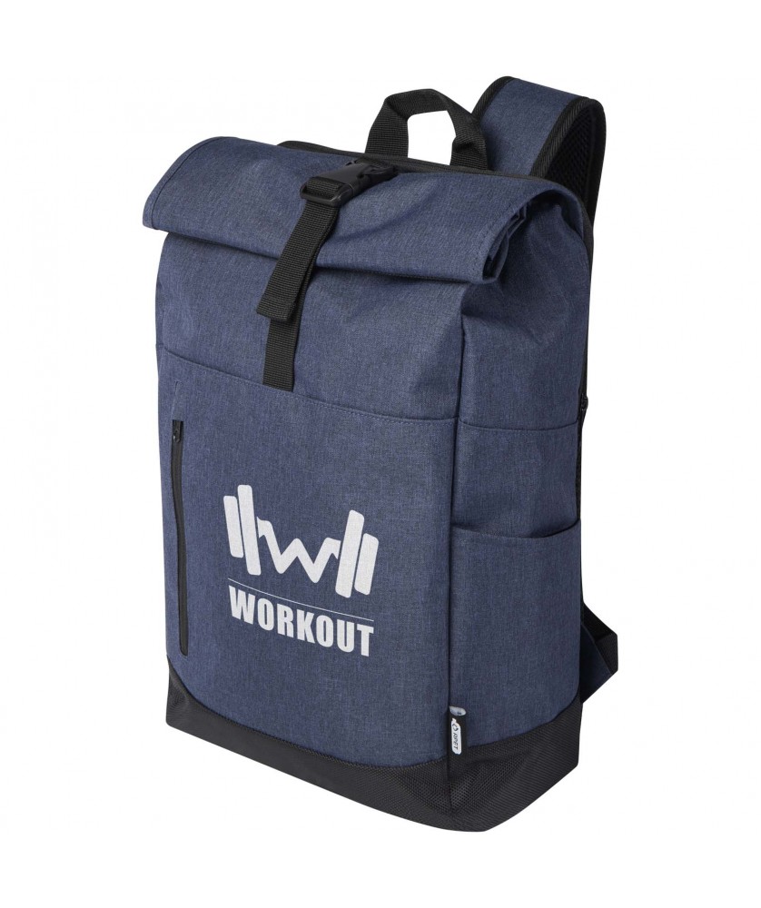 Sacs à dos - Sac à dos Libra recyclé GRS avec rabat enroulable pour ordinateur portable de 15,6" 12L | PRINTECOM