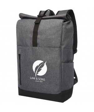 Sacs à dos - Sac à dos Libra recyclé GRS avec rabat enroulable pour ordinateur portable de 15,6" 12L | PRINTECOM