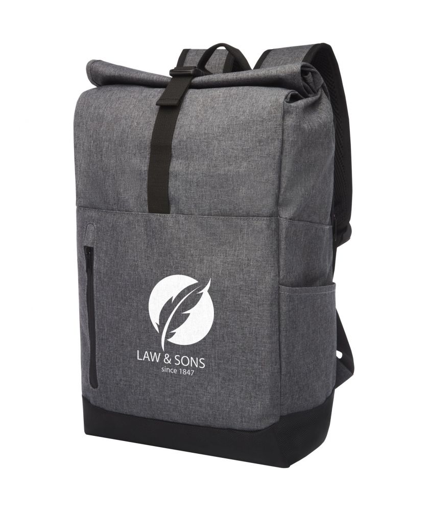 Sac à dos ordinateur recyclé GRS personnalisé 15,6 pouces 12 L Libra Sacs à dos publicitaire