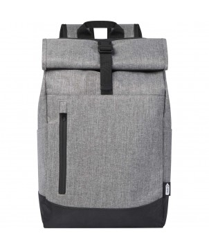 Sacs à dos - Sac à dos Libra recyclé GRS avec rabat enroulable pour ordinateur portable de 15,6" 12L | PRINTECOM