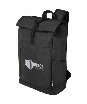 Sacs à dos - Sac à dos Libra recyclé GRS avec rabat enroulable pour ordinateur portable de 15,6" 12L | PRINTECOM