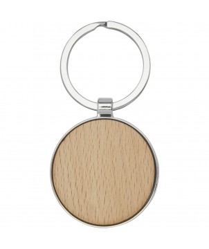 Porte-clés - Porte-clés rond Moreno en bois de hêtre | PRINTECOM