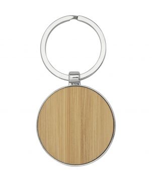 Porte-clés rond en bambou personnalisé Nino