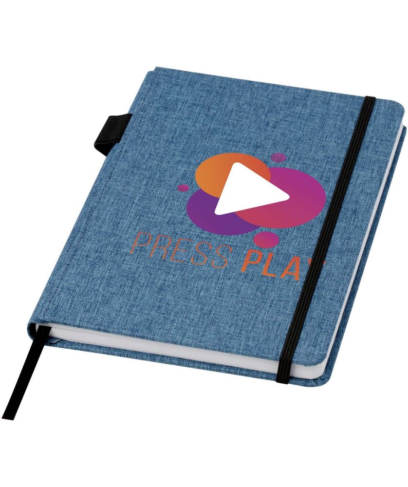 Carnet A5 en tissu RPET recyclé personnalisé Orin Carnets publicitaire