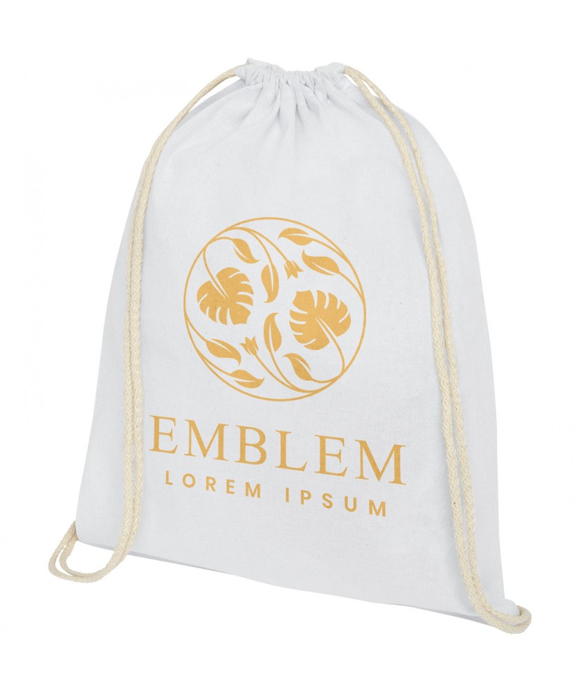 Sacs à dos - Sac à dos Oregon en coton de 140 g/m² avec cordon de serrage 5L | PRINTECOM